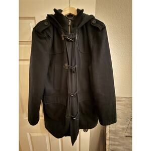 GUESS - Heavy/Warm Wool Coat - Men's XXL Navy Blue